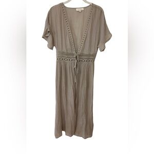 Rebellion Again boho taupe kimono size M